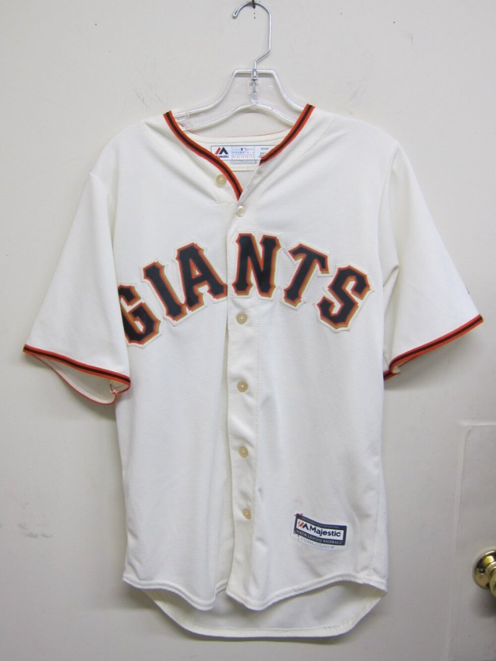 San Francisco Giants #28 Buster Posey Men's Small Majestic Baseball Jersey
